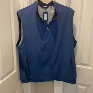Men’s NWT Peter Millar Crown Crafted Zip up Golf Vest in rare XXL Blue